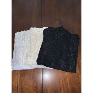 Lot of 3 Vintage Cinema Etoile Women's Size Large Lace Tops 645005